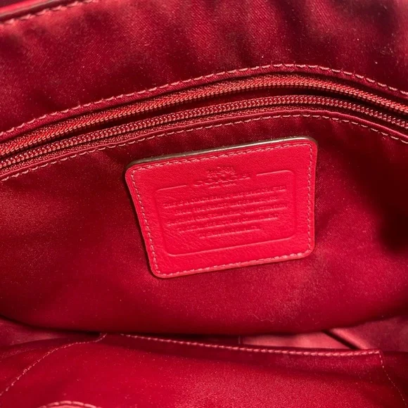 Coach Red Wine Taylor leather mini flap crossbody - Picture 11 of 12
